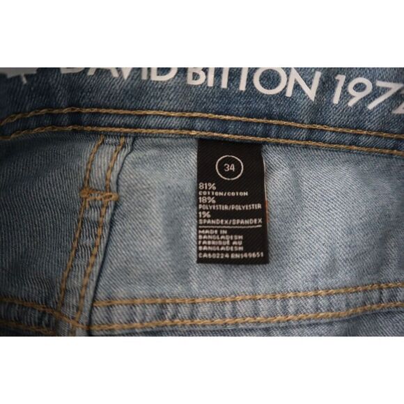 Buffalo David Bitton Men’s Sz 34 Light Blue Evan-X Denim Jean Shorts - Picture 4 of 8